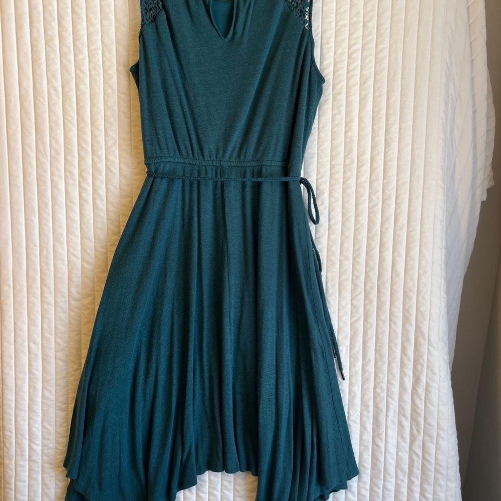 Mossimo women’s sleeveless dark turquoise midi dress size medium